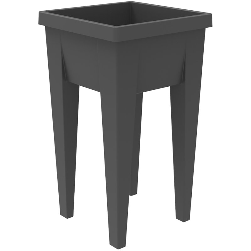EDA verhoogde plantenbak VEG&Table Aromatique, antraciet, 385×385×680 mm, 23 liter